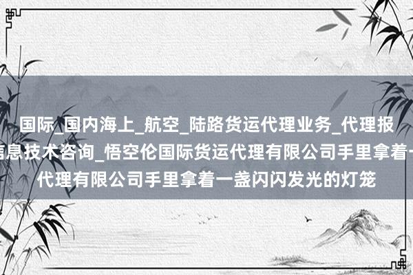 国际_国内海上_航空_陆路货运代理业务_代理报关_报检服务_物流信息技术咨询_悟空伦国际货运代理有限公司手里拿着一盏闪闪发光的灯笼