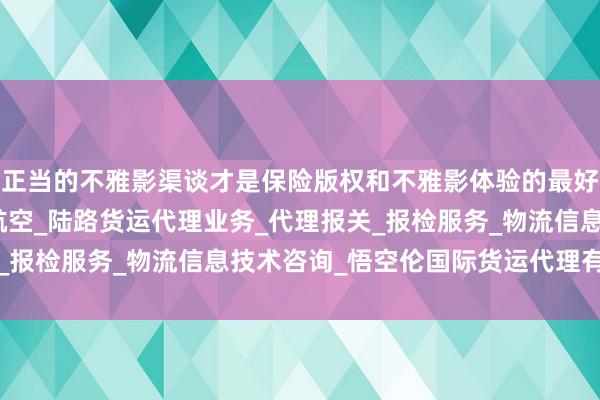 正当的不雅影渠谈才是保险版权和不雅影体验的最好选拔国际_国内海上_航空_陆路货运代理业务_代理报关_报检服务_物流信息技术咨询_悟空伦国际货运代理有限公司